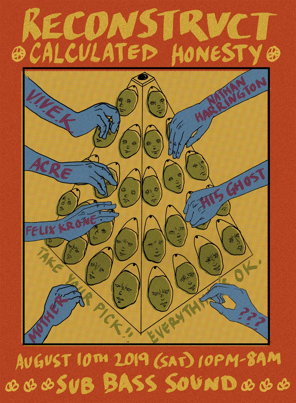 Reconstrvct.04 presents Calculated Honesty - Flyer front