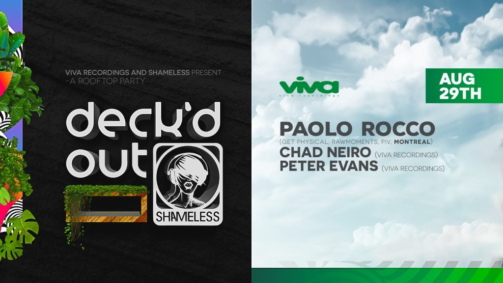 Deck'd Out #11 Paolo Rocco (Montreal) with Viva Recordings - Flyer front