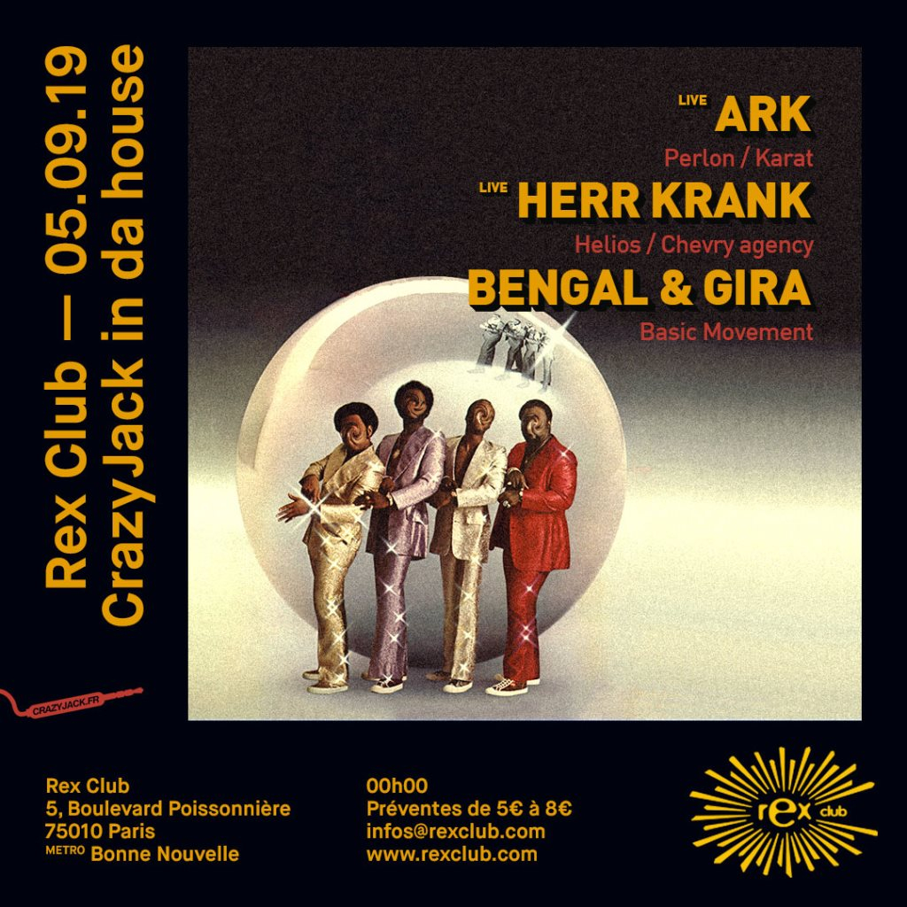 Crazyjack In Da House: Ark Live, Herr Krank Live, Bengal & Gira - Flyer front