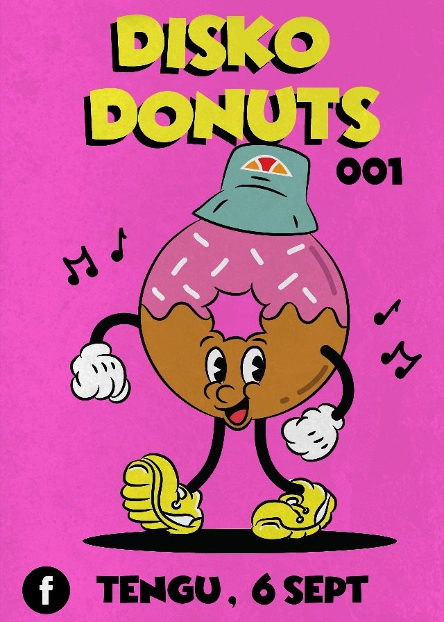 Disco Donuts 001 - Flyer front