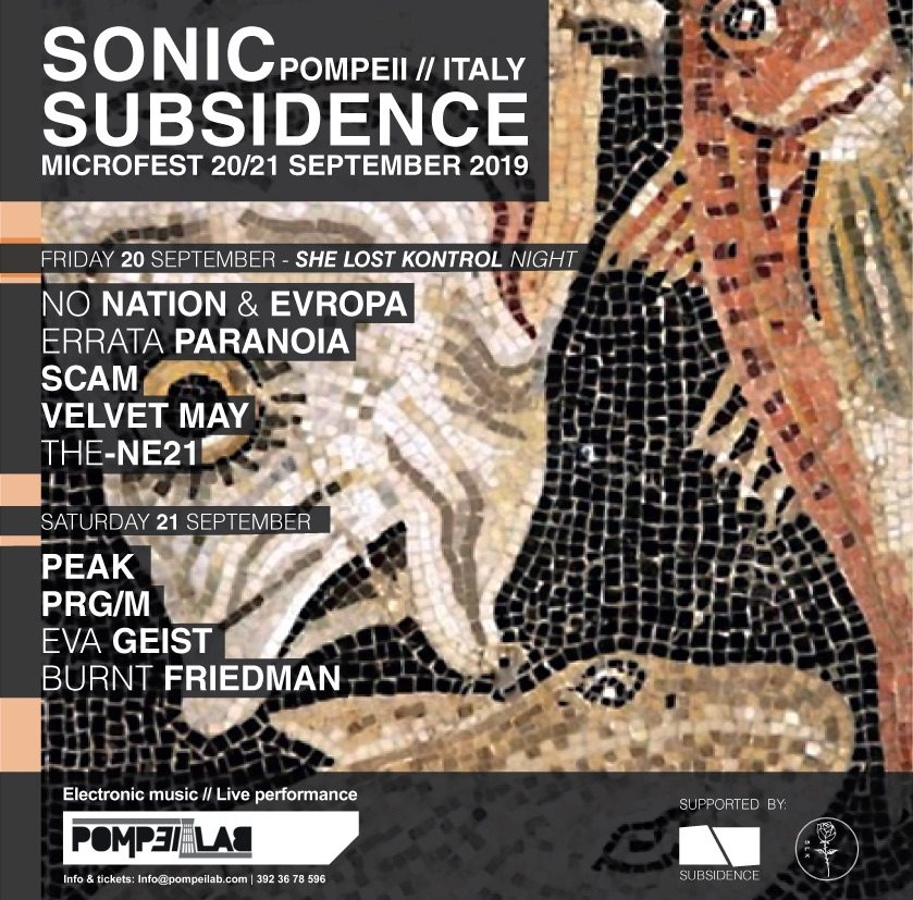 Sonic Subsidence 2019 - Flyer front
