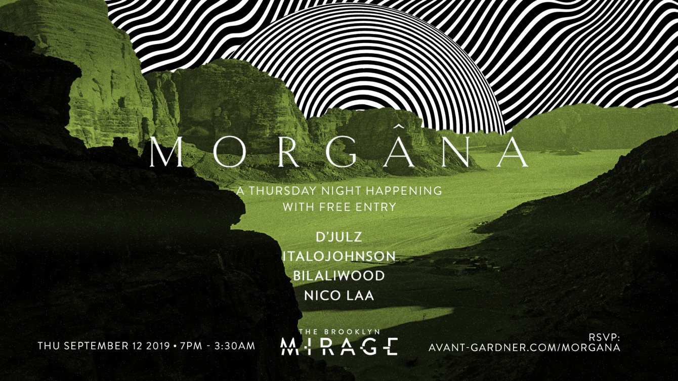 Morgana [free entry]: D'Julz, ItaloJohnson, bilaliwood, Nico Laa - Flyer front