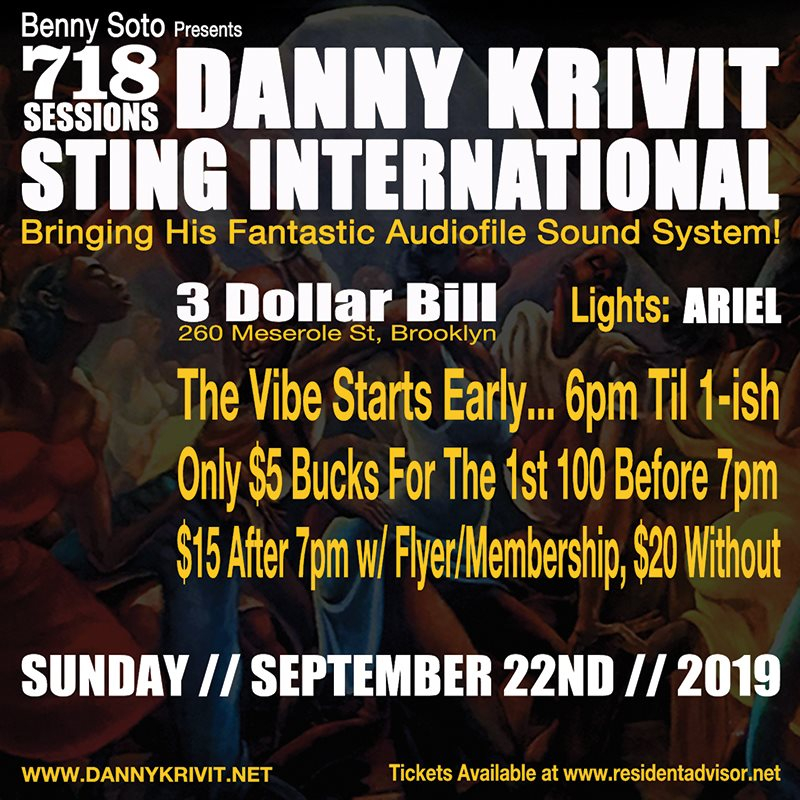718 Sessions with Danny Krivit & Special Guest Sting International - Flyer back