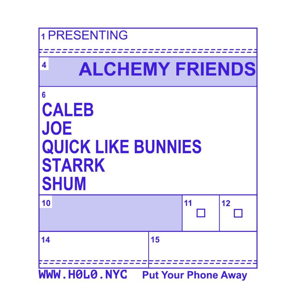 Alchemy Friends - Flyer front