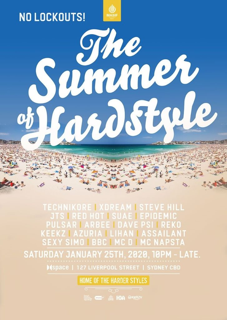 Masif Saturdays presents Summer Of Hardstyle - Flyer front