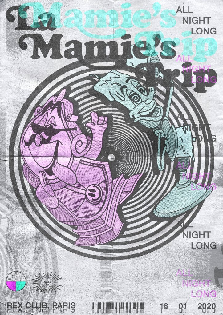 La Mamie's Trip all Night Long - Flyer front