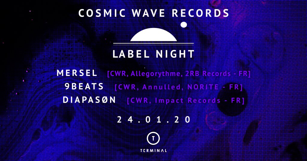 Cosmic Wave Records - Label Night - Flyer front
