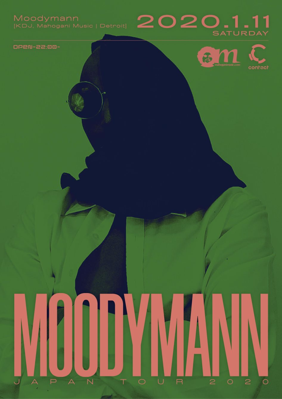 Moodymann Japan Tour 2020 - Flyer front