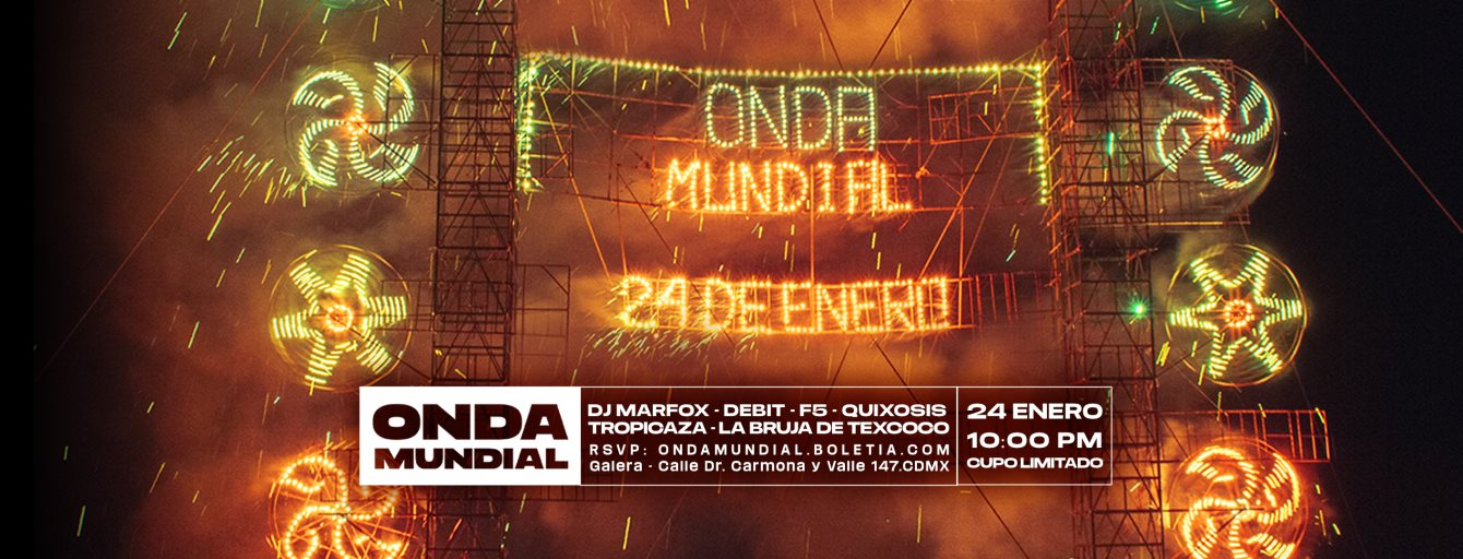 ONDA MUNDIAL Launch Party - Flyer front