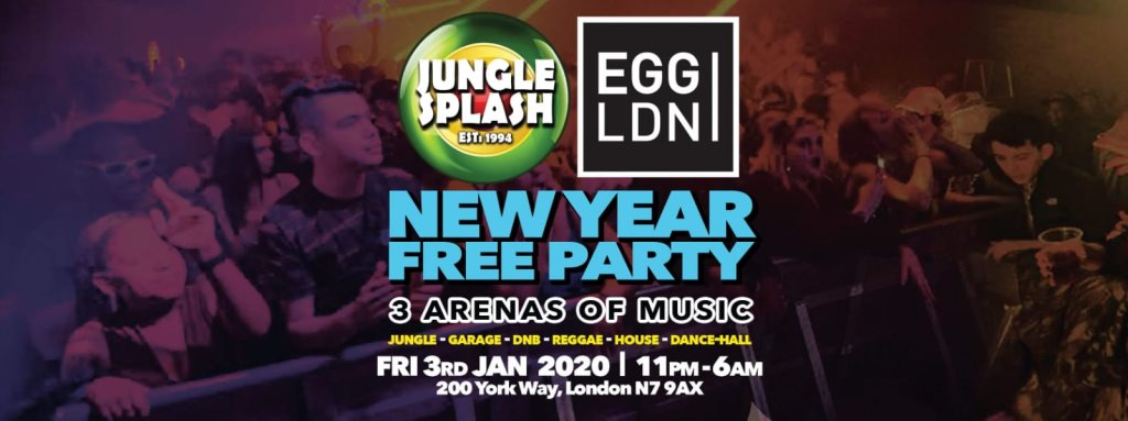 Jungle Splash New Year Party - Flyer front