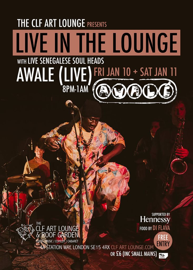 Awale - Live In The Lounge (Night 1) - Flyer front