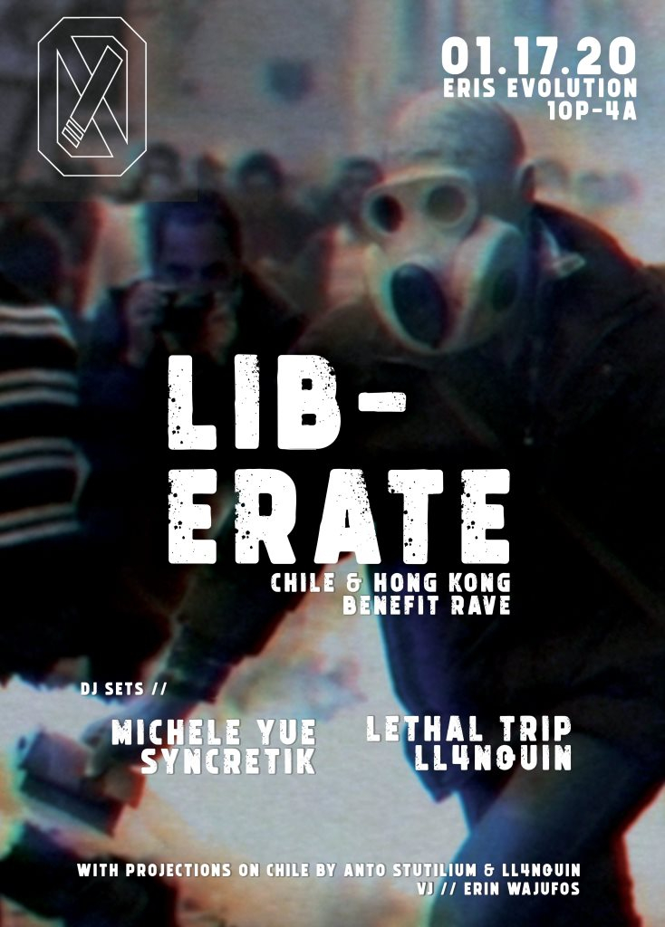 Never Knows Better: Liberate HK / Chile - Flyer front