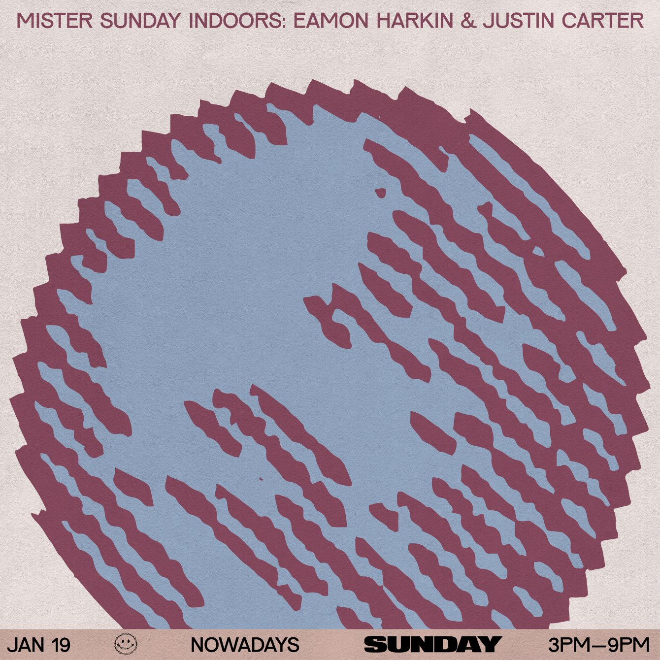 Mister Sunday Indoors: Eamon Harkin and Justin Carter - Flyer back