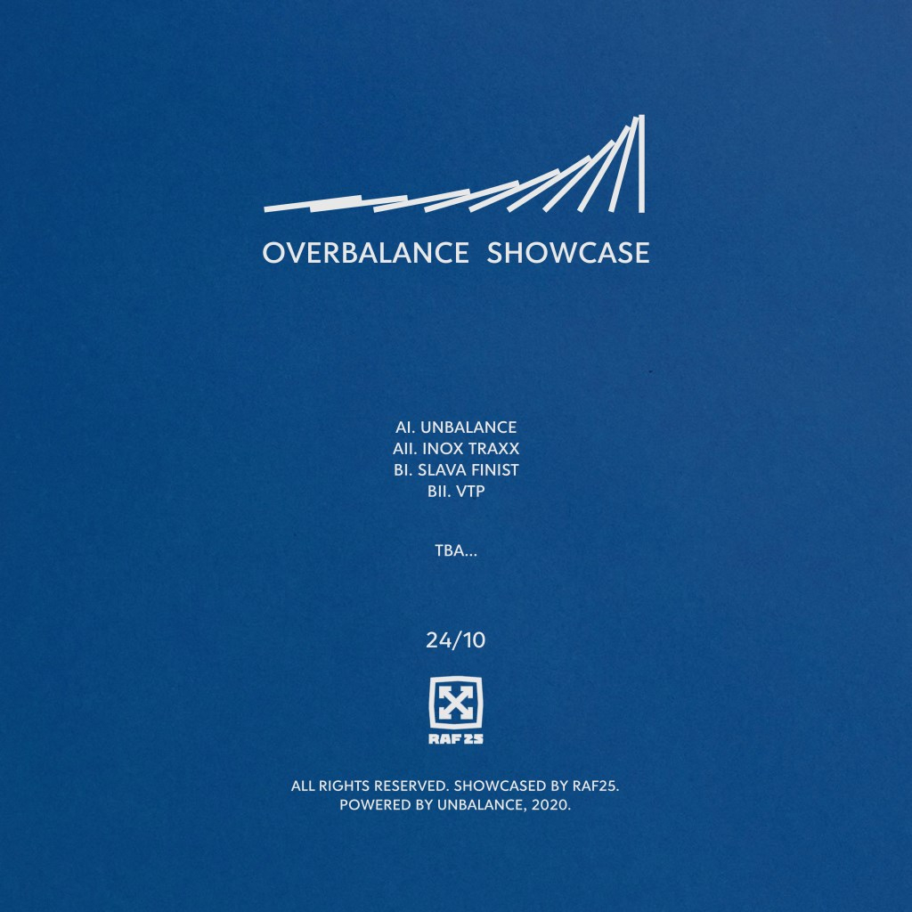 Overbalance Showcase - Flyer front