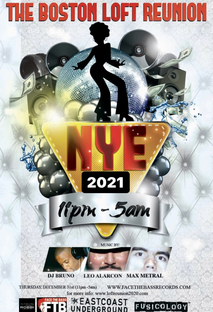 The Boston Loft NYE 2021 Celebration - Flyer front
