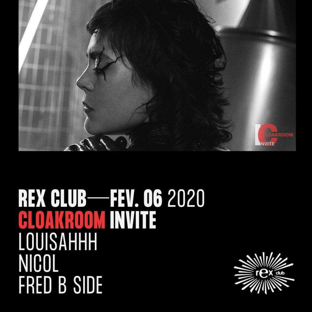 Cloakroom Invite: Louisahhh, Nicol, Fred B Side - Flyer front
