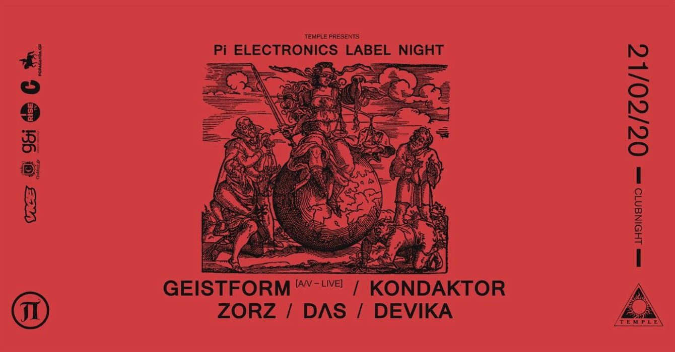 Pi Electronics Label Night - Flyer front