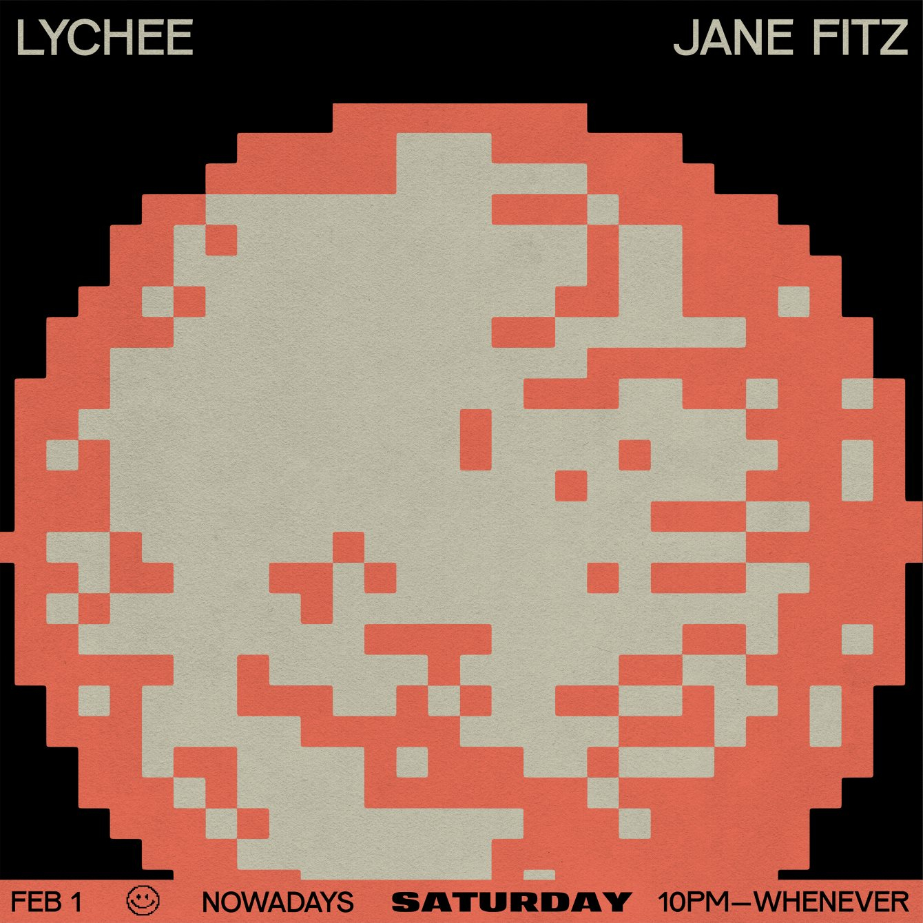 Saturday: Lychee and Jane Fitz - Flyer back