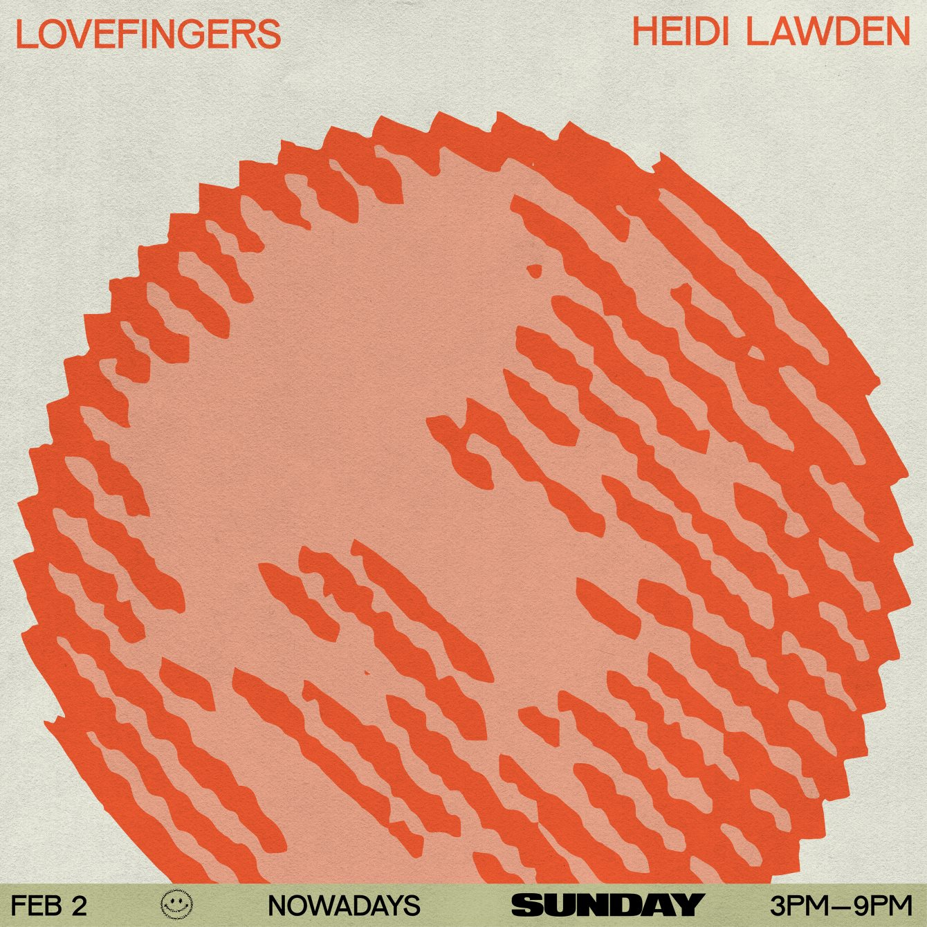 Sunday: Lovefingers and Heidi Lawden - Flyer back