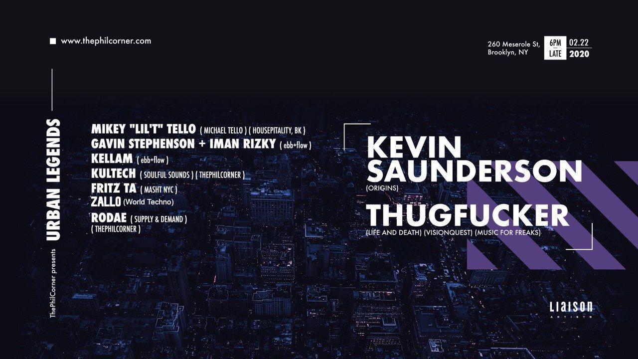 Thephilcorner with Kevin Saunderson & Thugfucker - Flyer front