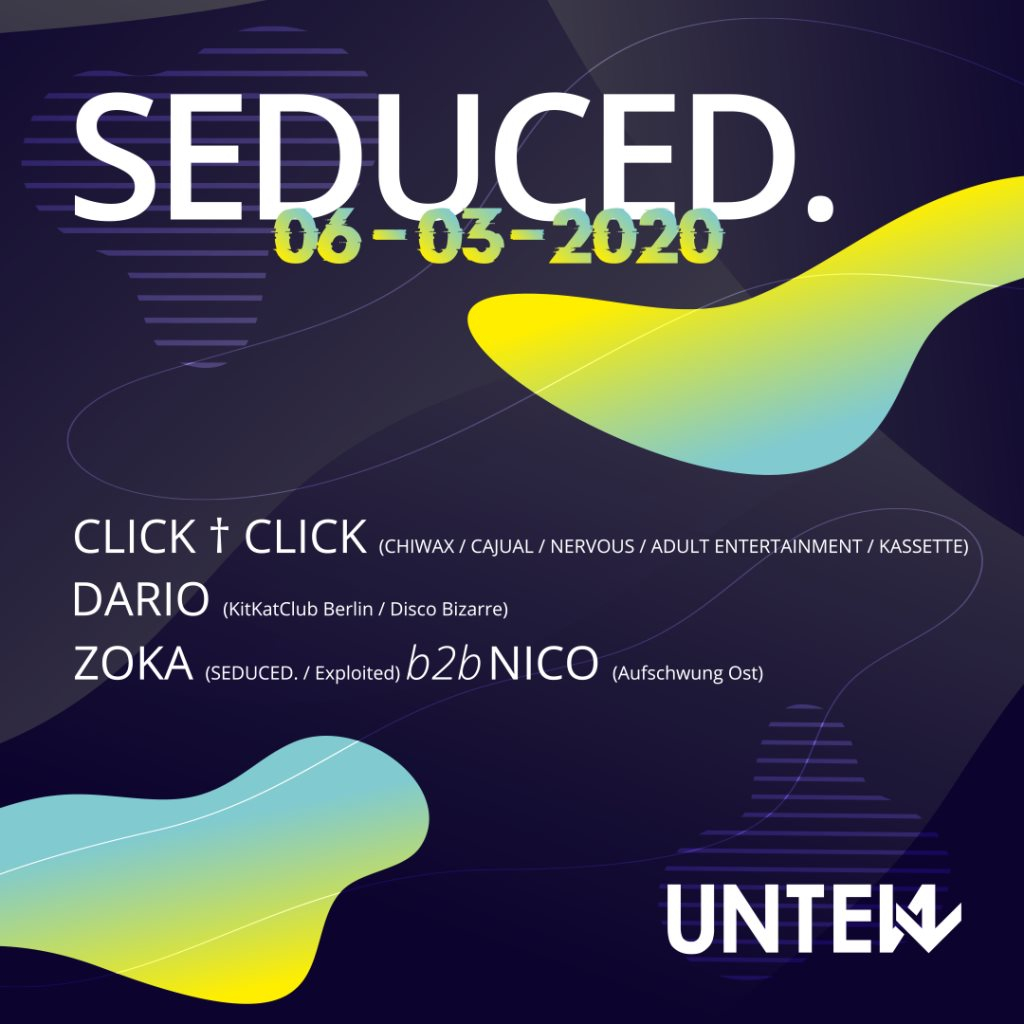 Seduced. with Click † Click & Dario - Flyer front