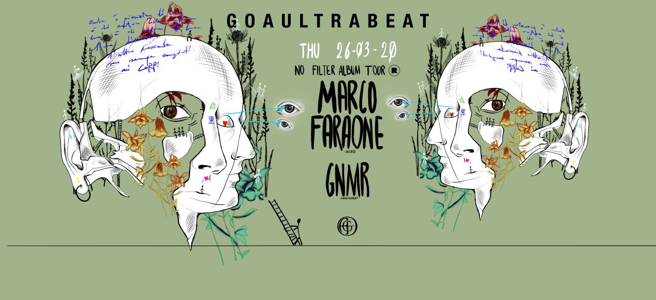 [CANCELLED] Goaultrabeat Pres. Marco Faraone No Filter Album Tour - Flyer front
