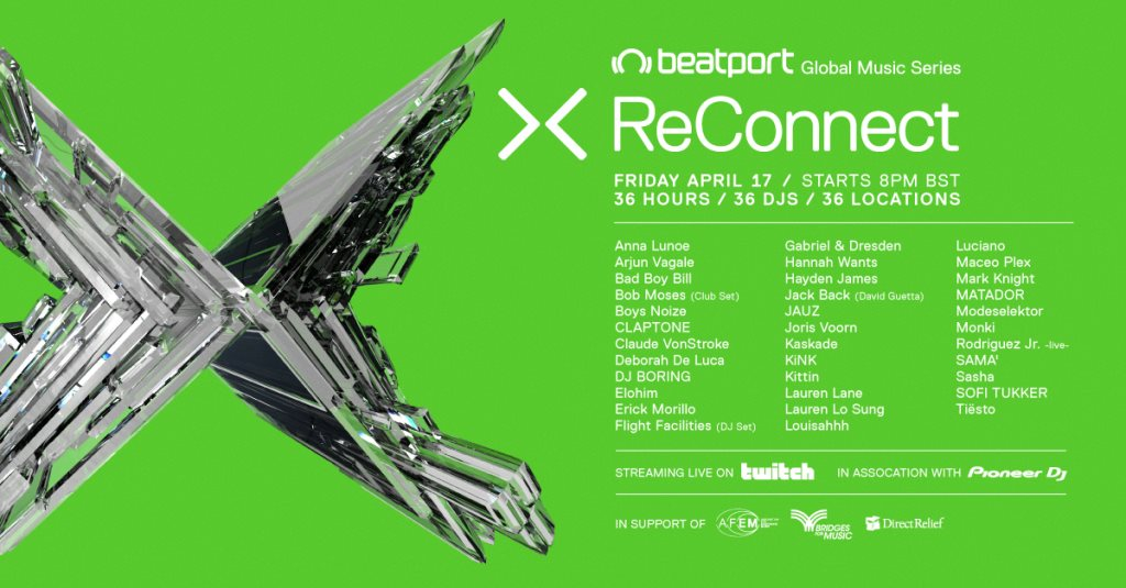 Beatport presents: Reconnect. A Global Music Series - Flyer front