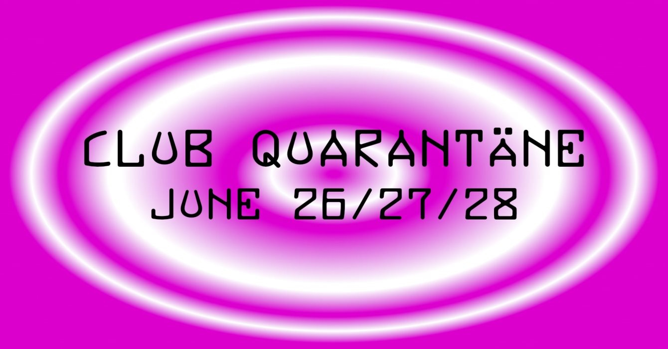 Club Quarantäne - Flyer front