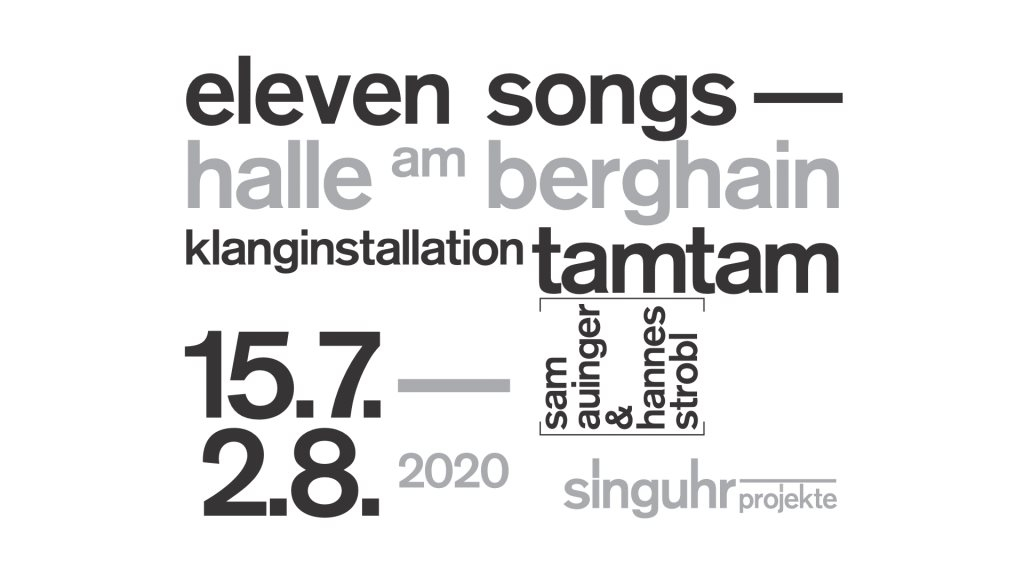 Eleven Songs – Halle am Berghain - Flyer front
