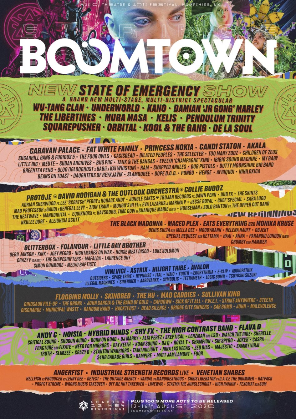 Boomtown Fair 2020 - Chapter 12: New Beginnings - Flyer front