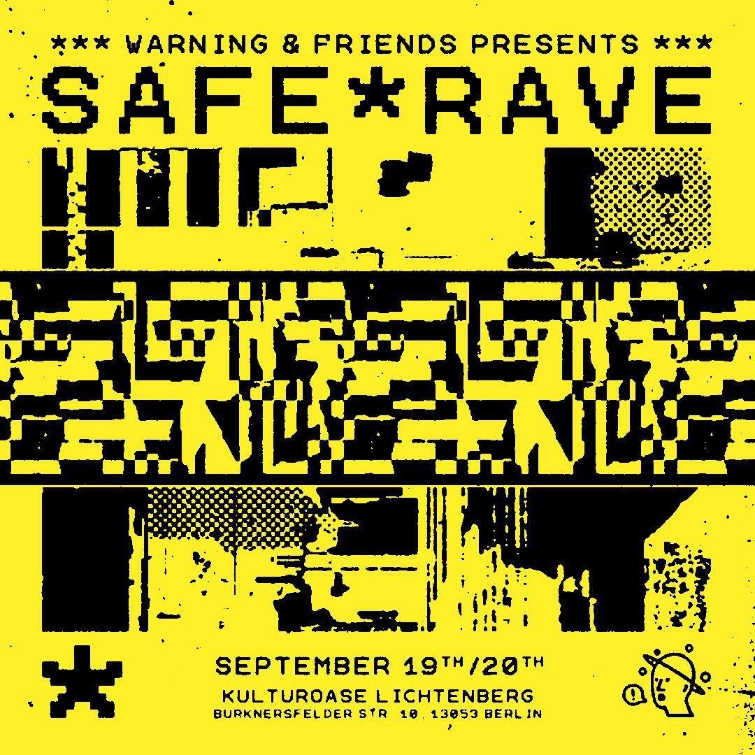 Safe* Rave by Warning & Friends (Saturday) - Flyer front