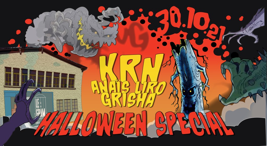Legram VG Halloween Special with KRN, Anaïs Liro & Grisha - Flyer front