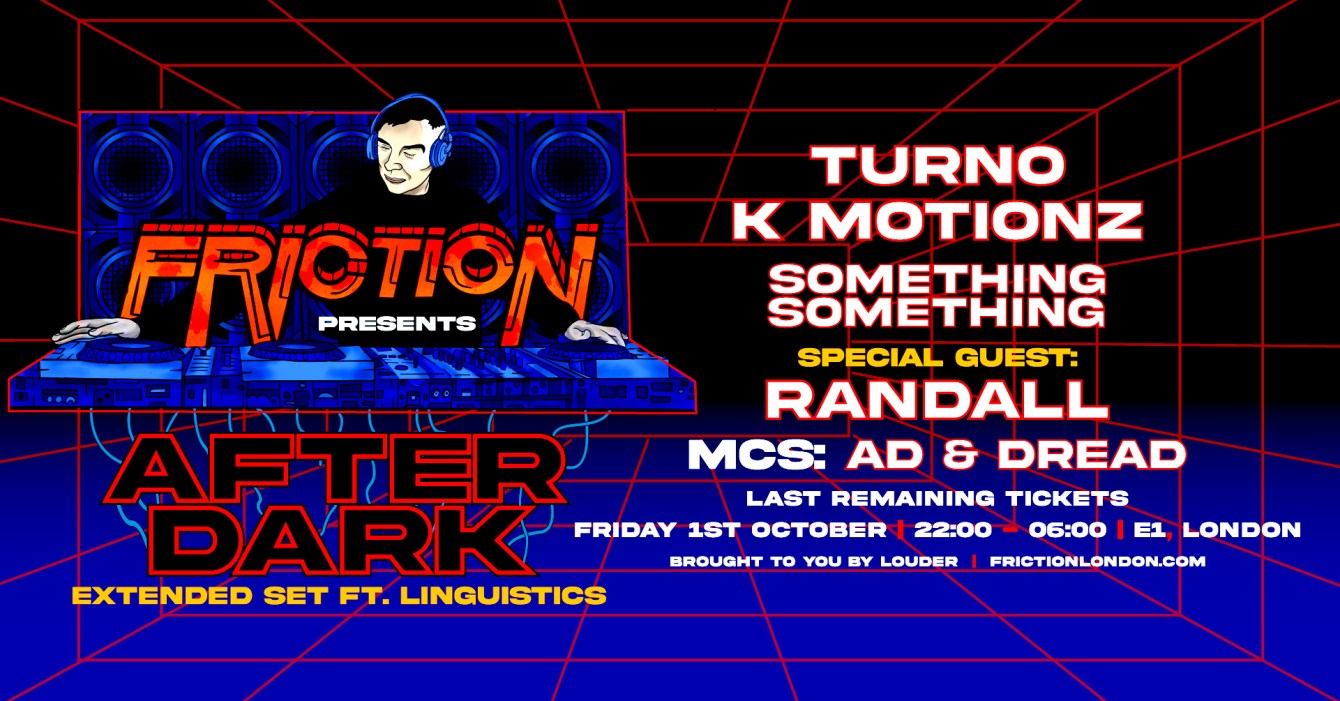 Friction presents 'After Dark' - Flyer front