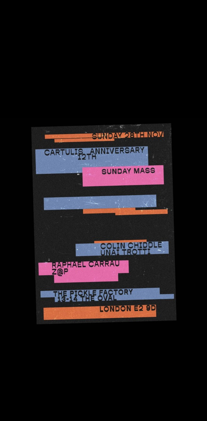 Cartulis 12th Anniversary - Sunday Mass - Flyer back