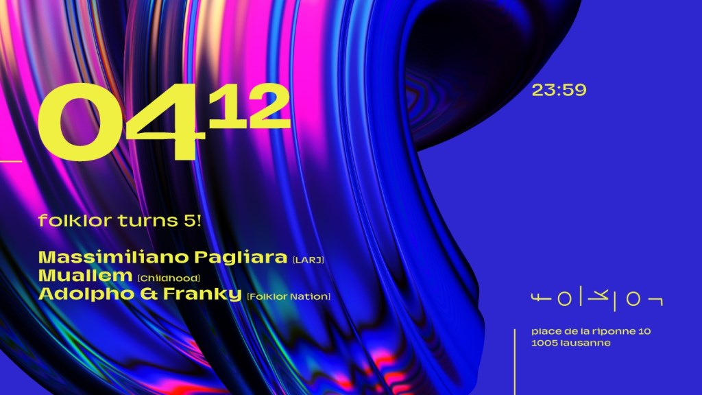 Folklor Turns 5 feat. Massimiliano Pagliara - Muallem - Adolpho & Franky - Flyer front