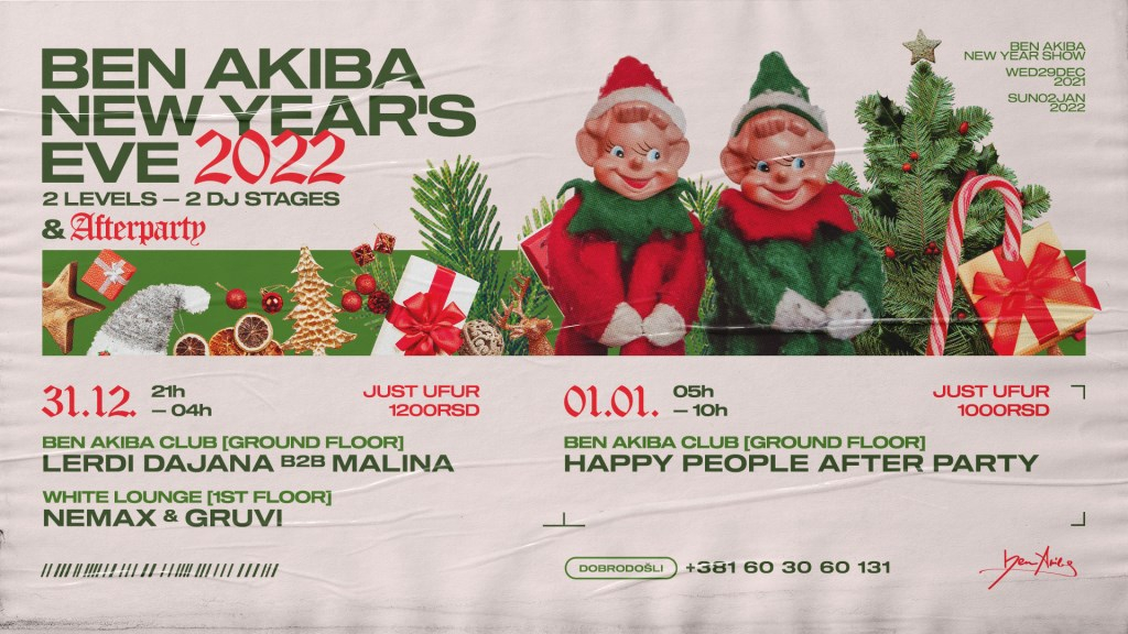 Rs 2022 Christmas Event Ben Akiba New Years Eve 2022. At Ben Akiba Club, Serbia