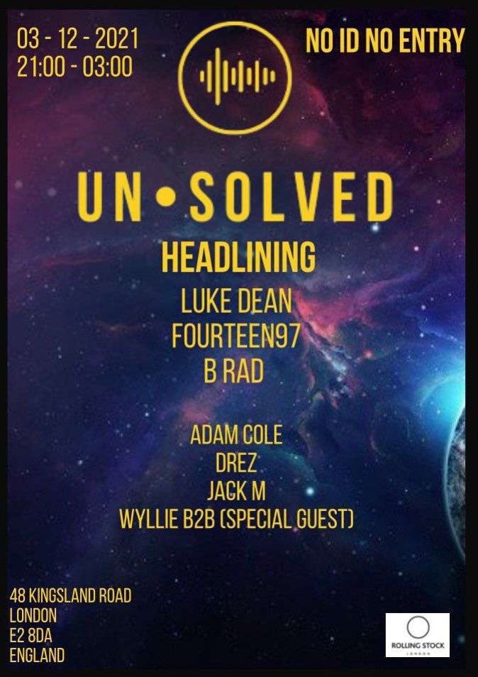 Unsolved London Pre Christmas Party - Flyer front