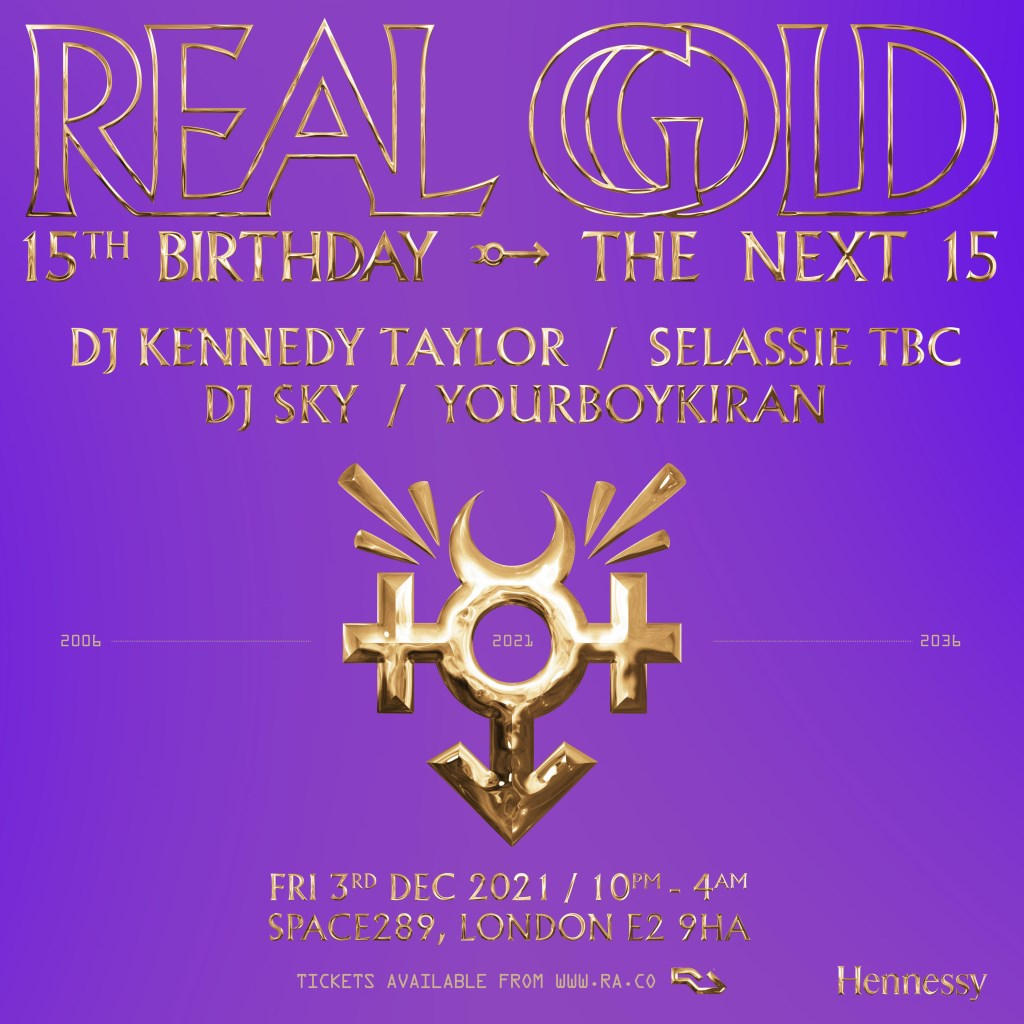 Real Gold 15th Birthday - Flyer front