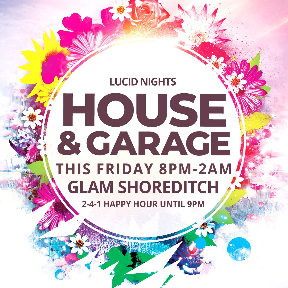 Lucid Nights - House & Garage - Flyer front