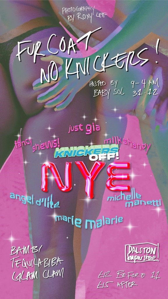 Knickers Off! New Years Eve - Flyer front