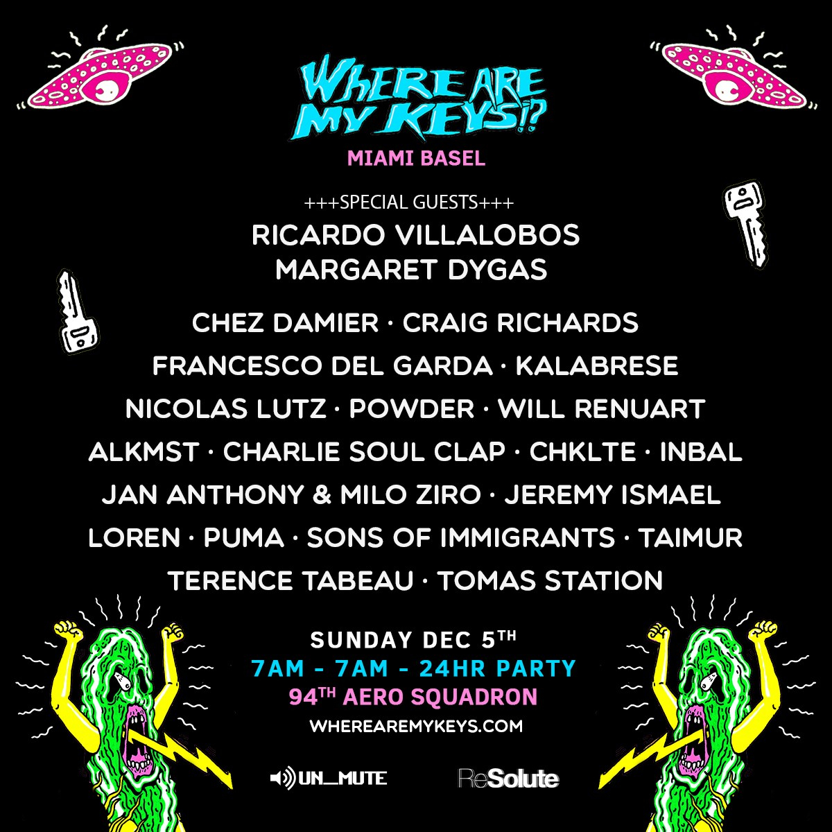 Where Are My Keys - Miami Basel - Flyer front
