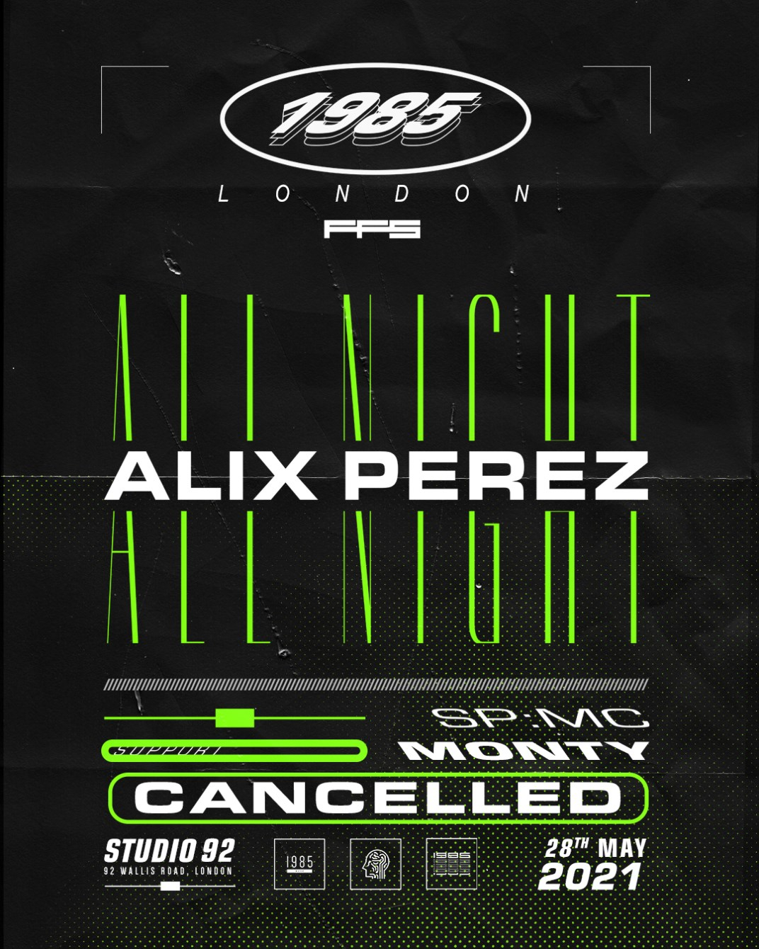 [CANCELLED] Alix Perez — All Night Long - Flyer back