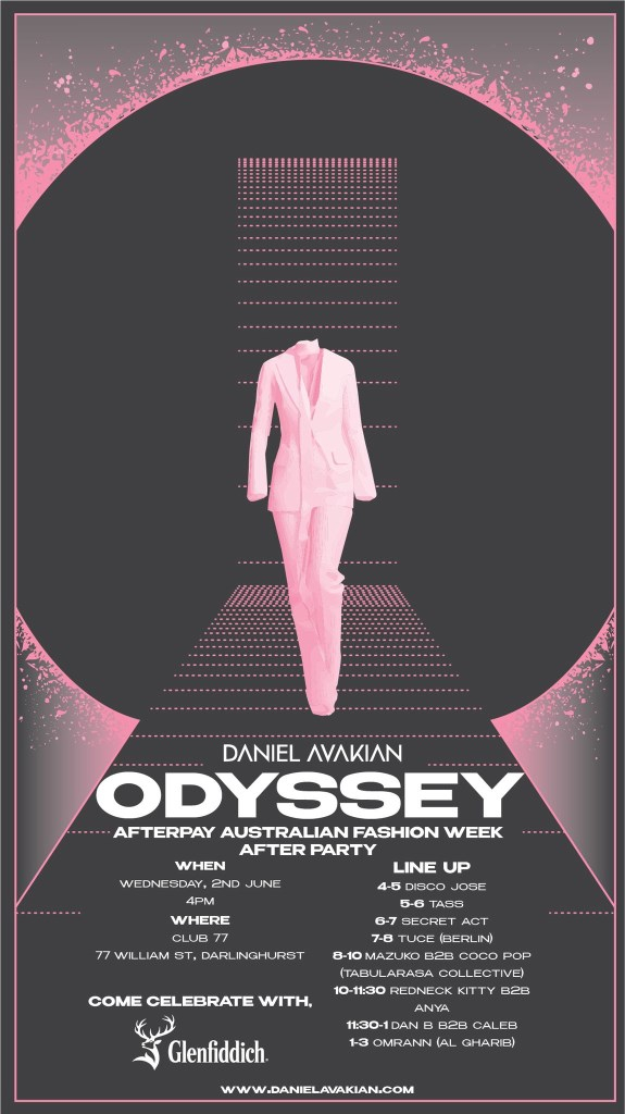 Daniel Avakian Fashionweek Afterparty - Flyer front