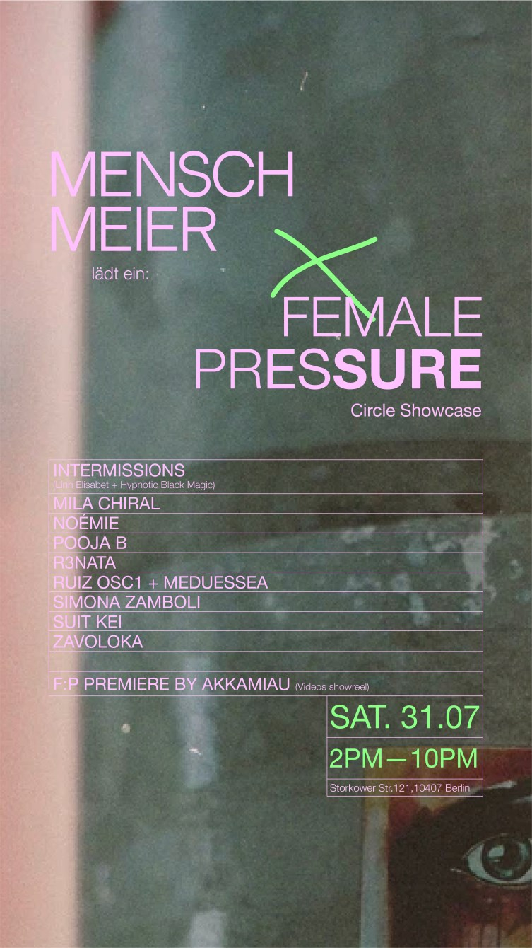 Mensch Meier x Female Pressure Circle Showcase (Outdoor) - Flyer back