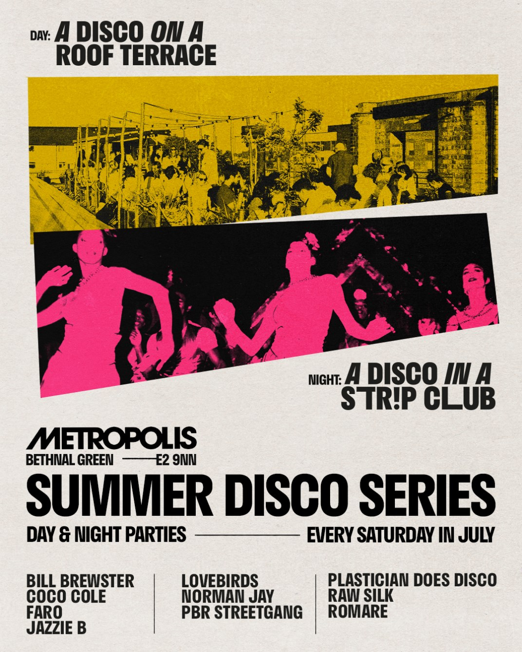 Metropolis Summer Day & Night Series: Bill Brewster & Leoleoleo - Flyer front