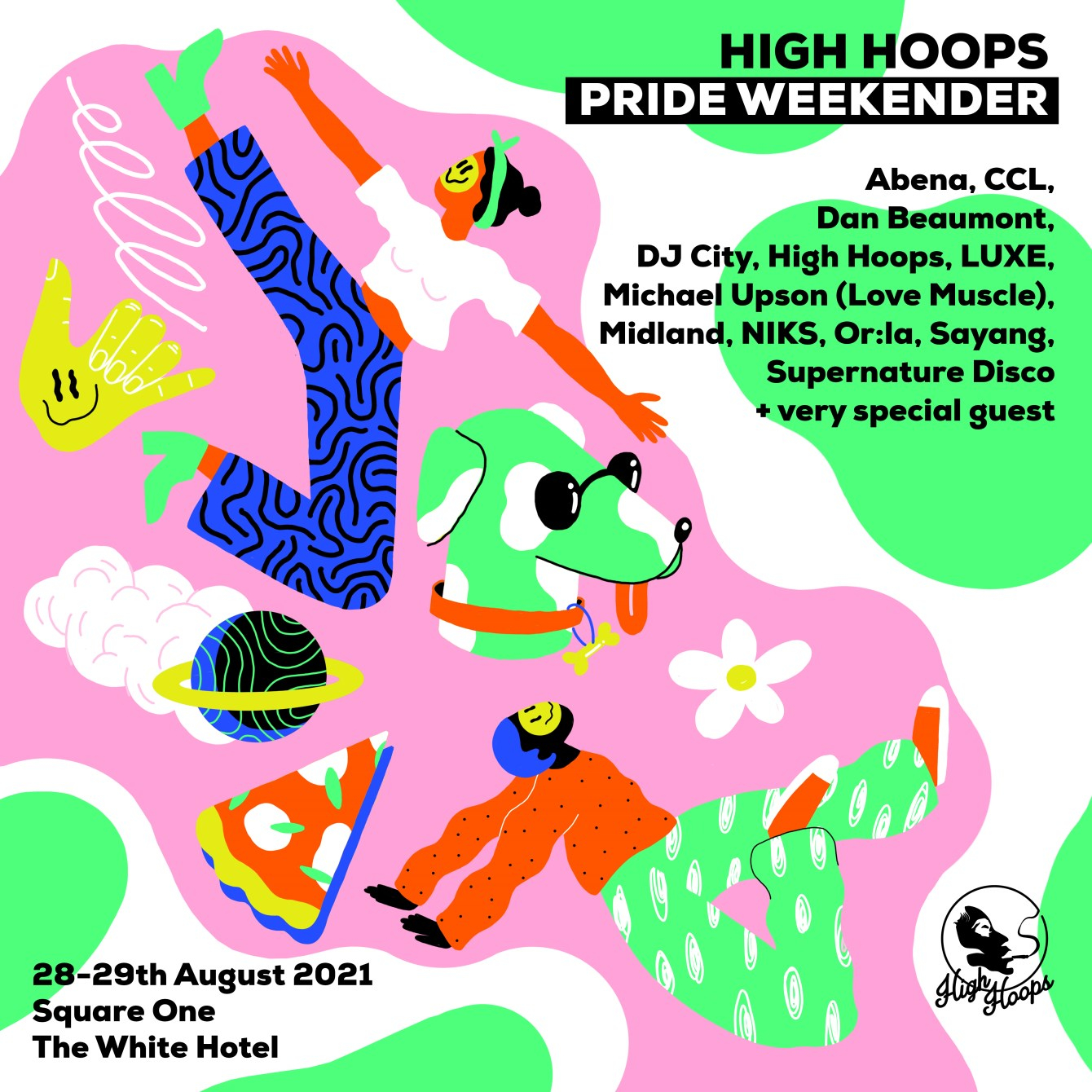 High Hoops Pride Weekender 2021 - Flyer front