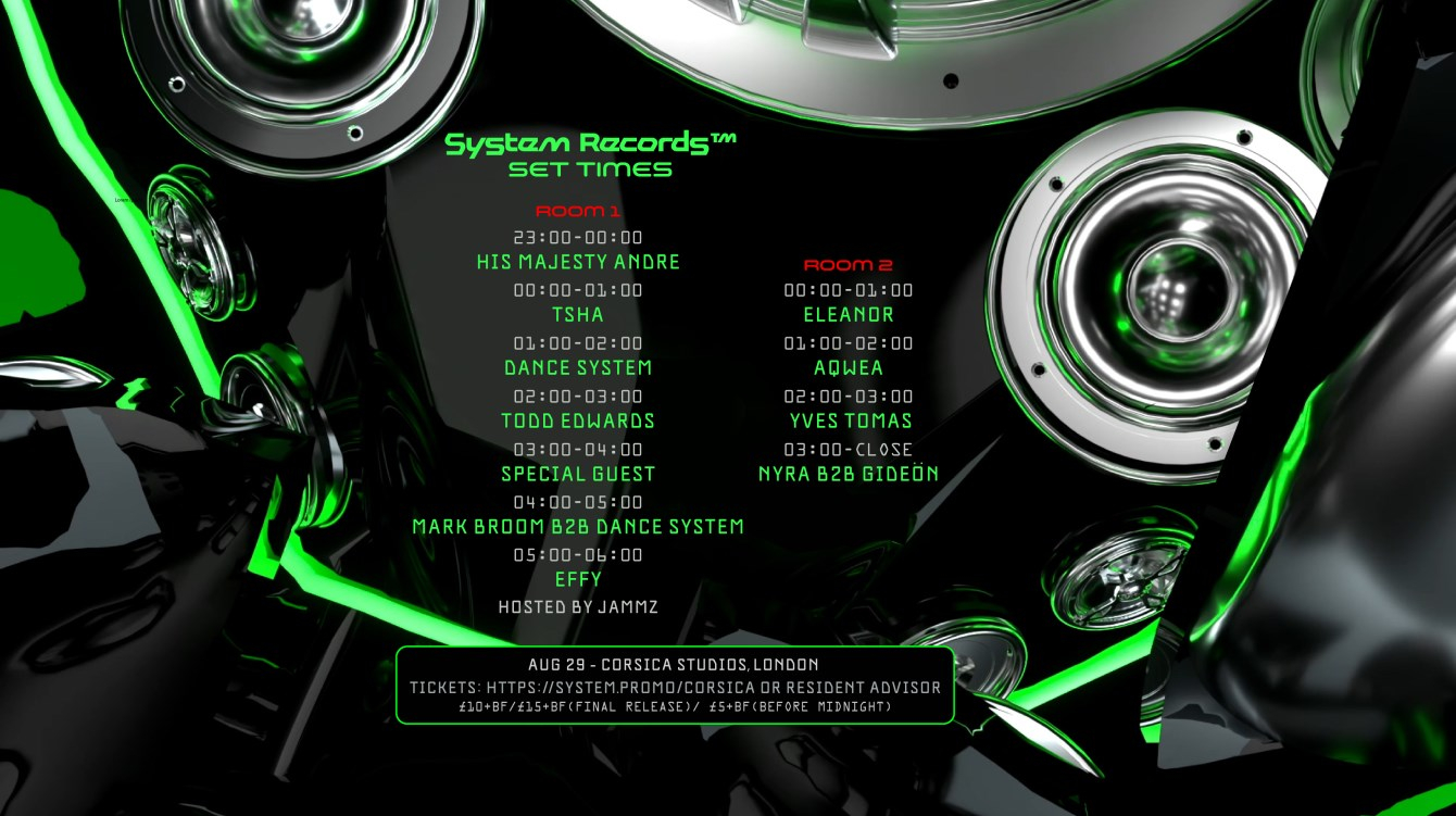 System Records: Todd Edwards, Dance System, Effy, Mark Broom & More - Flyer front