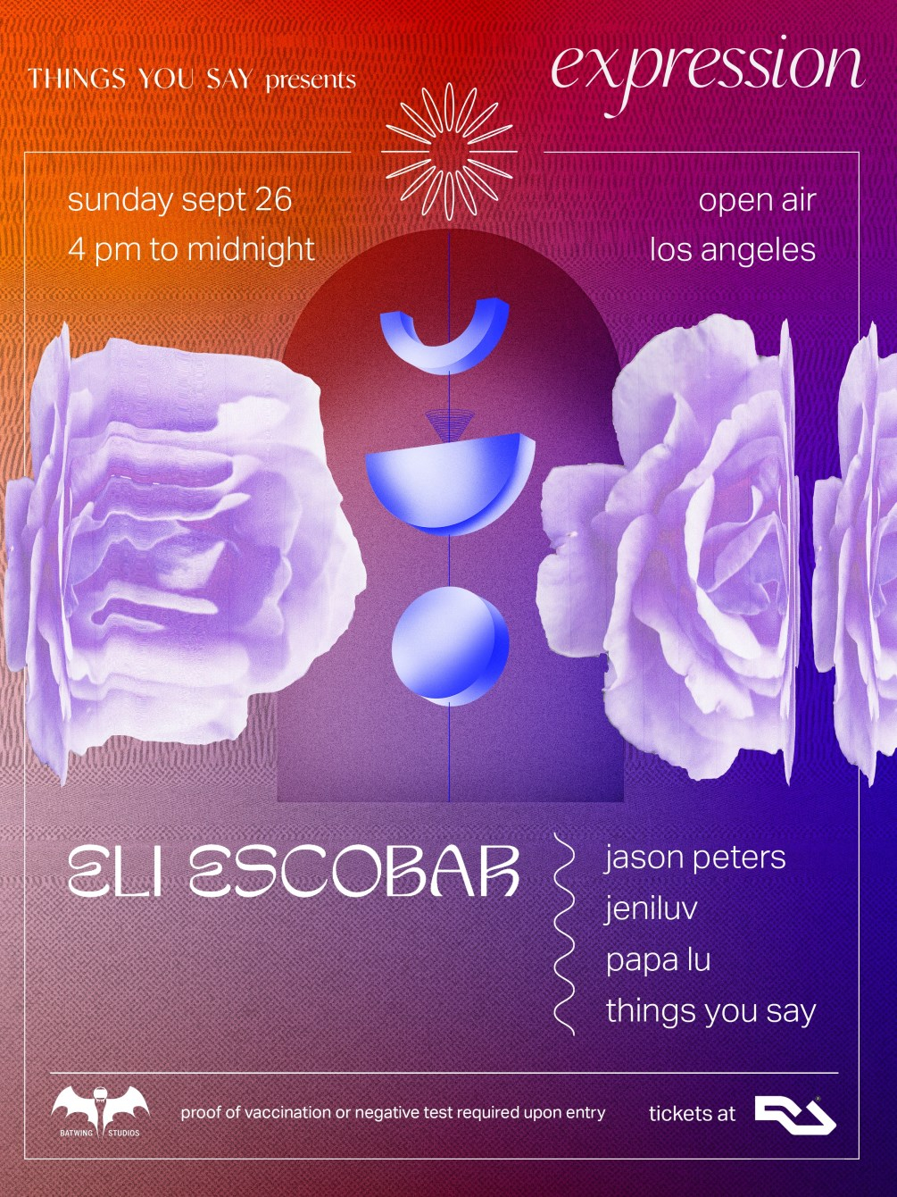 Things You Say presents Expression with Eli Escobar - Flyer front