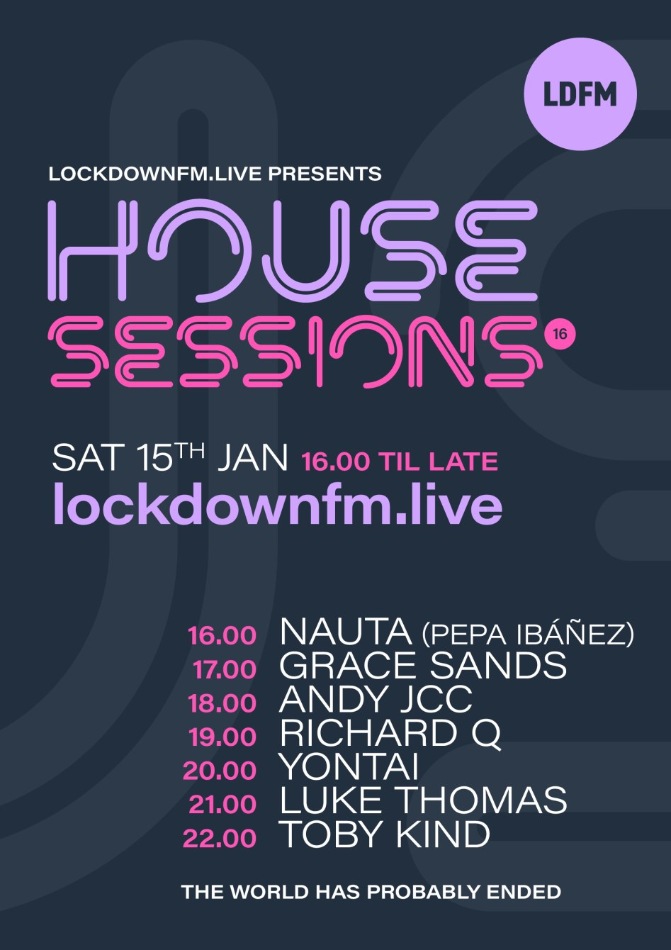 House Sessions 16 - Flyer front