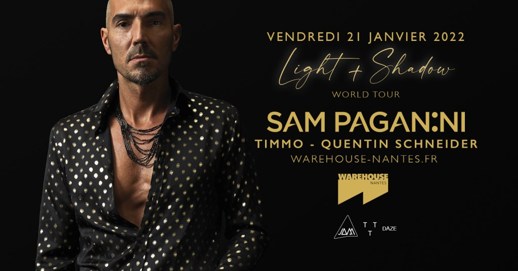 Under. Sam Paganini Light Shadow World Tour - Flyer front